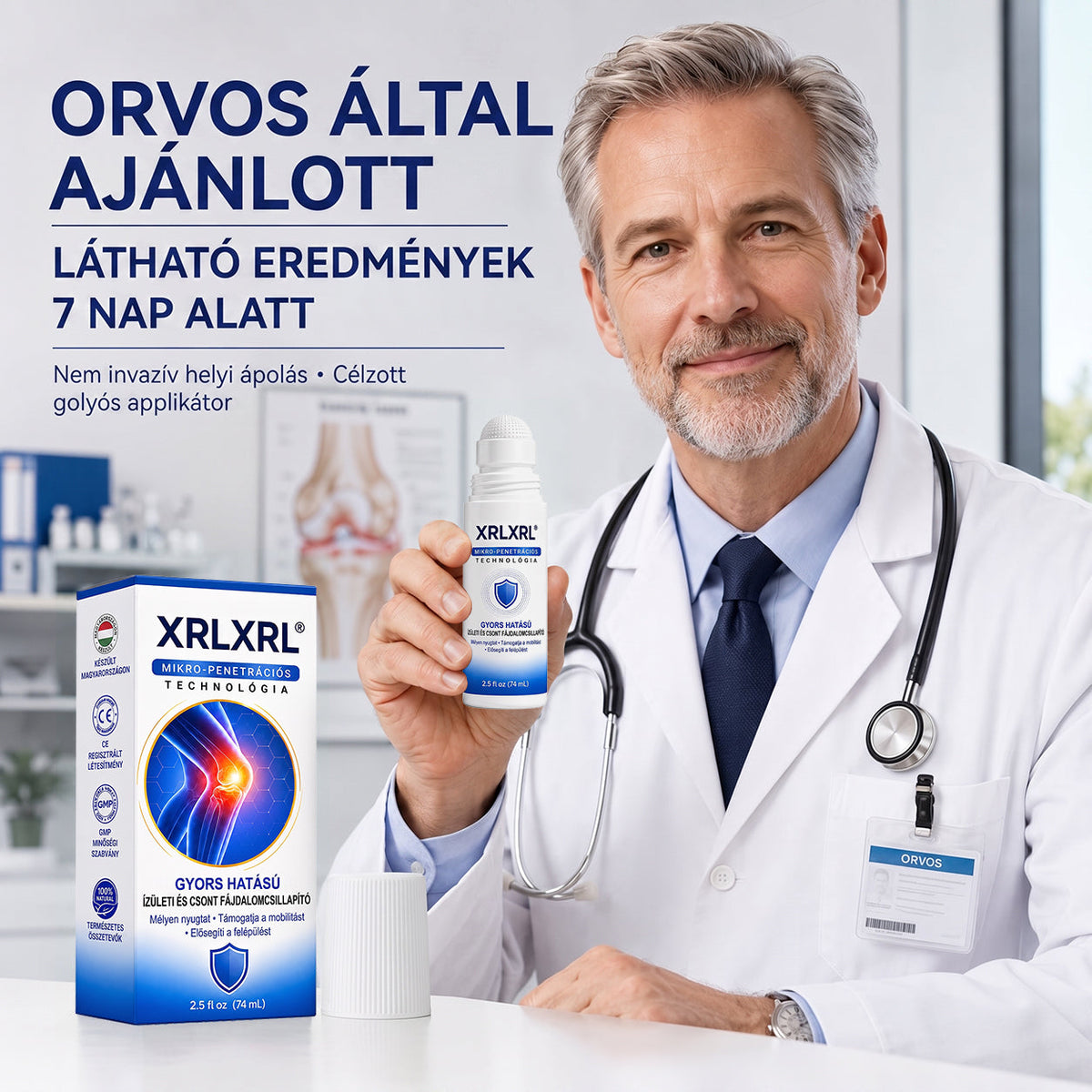 𝐎𝐫𝐯𝐨𝐬𝐢 𝐬𝐳𝐚𝐤𝐞́𝐫𝐭𝐨̋𝐤 𝐚́𝐥𝐭𝐚𝐥 𝐤𝐢𝐟𝐞𝐣𝐥𝐞𝐬𝐳𝐭𝐯𝐞👨⚕️| 𝑿𝑹𝑳𝑿𝑹𝑳® 0,05 mm-es mikrotűs csont- és ízületregeneráló roll-on